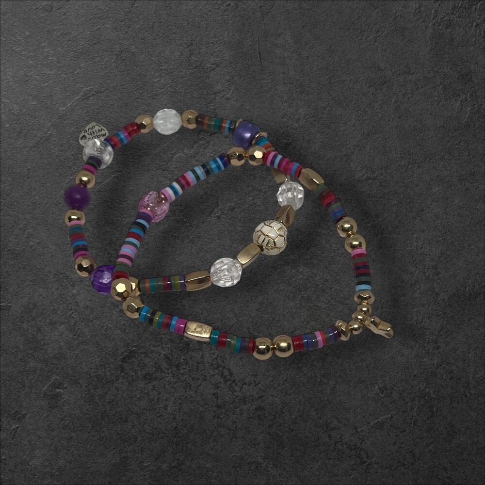 Soccer Star Unique Dainty Sporty Bracelet Set
